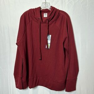 Athletic Works Maroon Fleece Lined Hoodie Size XXL New Buttery Soft